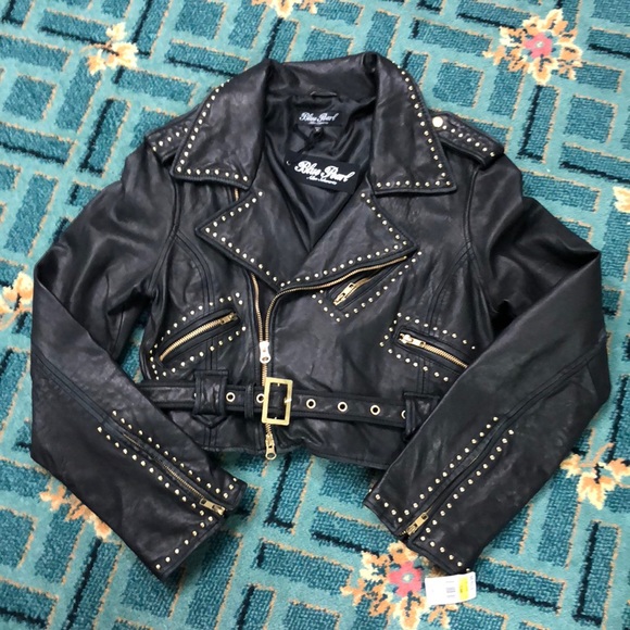 Blue Pearl Jackets & Blazers - Blue Pearl Brand leather Motorcycle Jacket